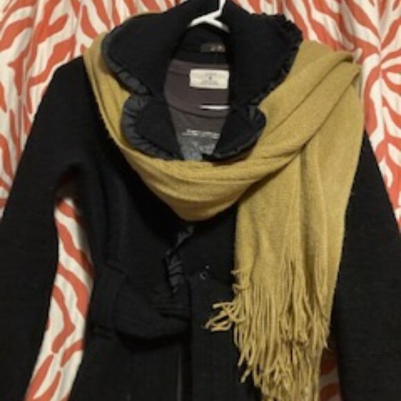 Cozy Tan Wrap by Rikka, one size, wear as a wrap, shawl, oversized scarf,stylish - Picture 6 of 7